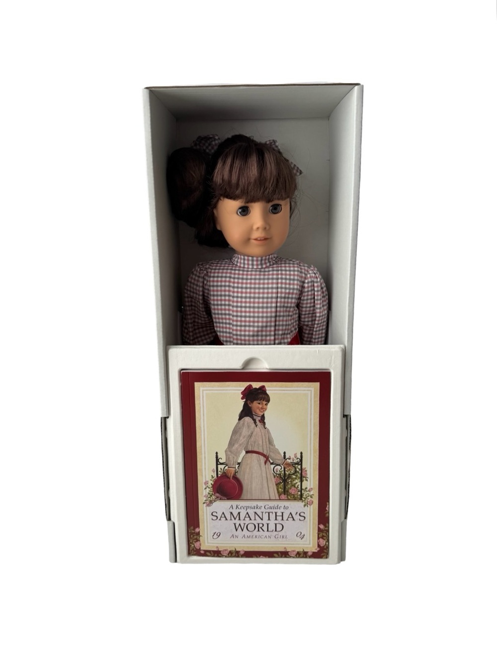 American Girl Samantha Gingham Dress with Red Sash